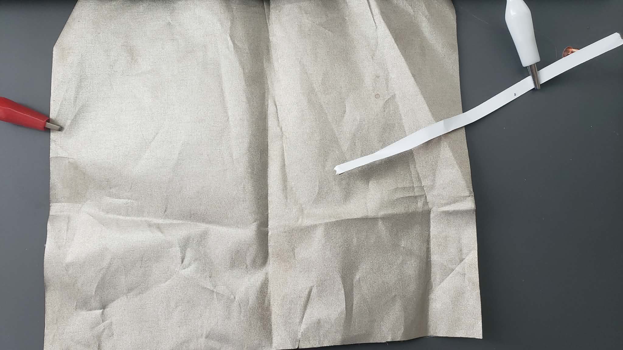 I try a most basic interaction using a conductive cloth and a piece of copper tape.