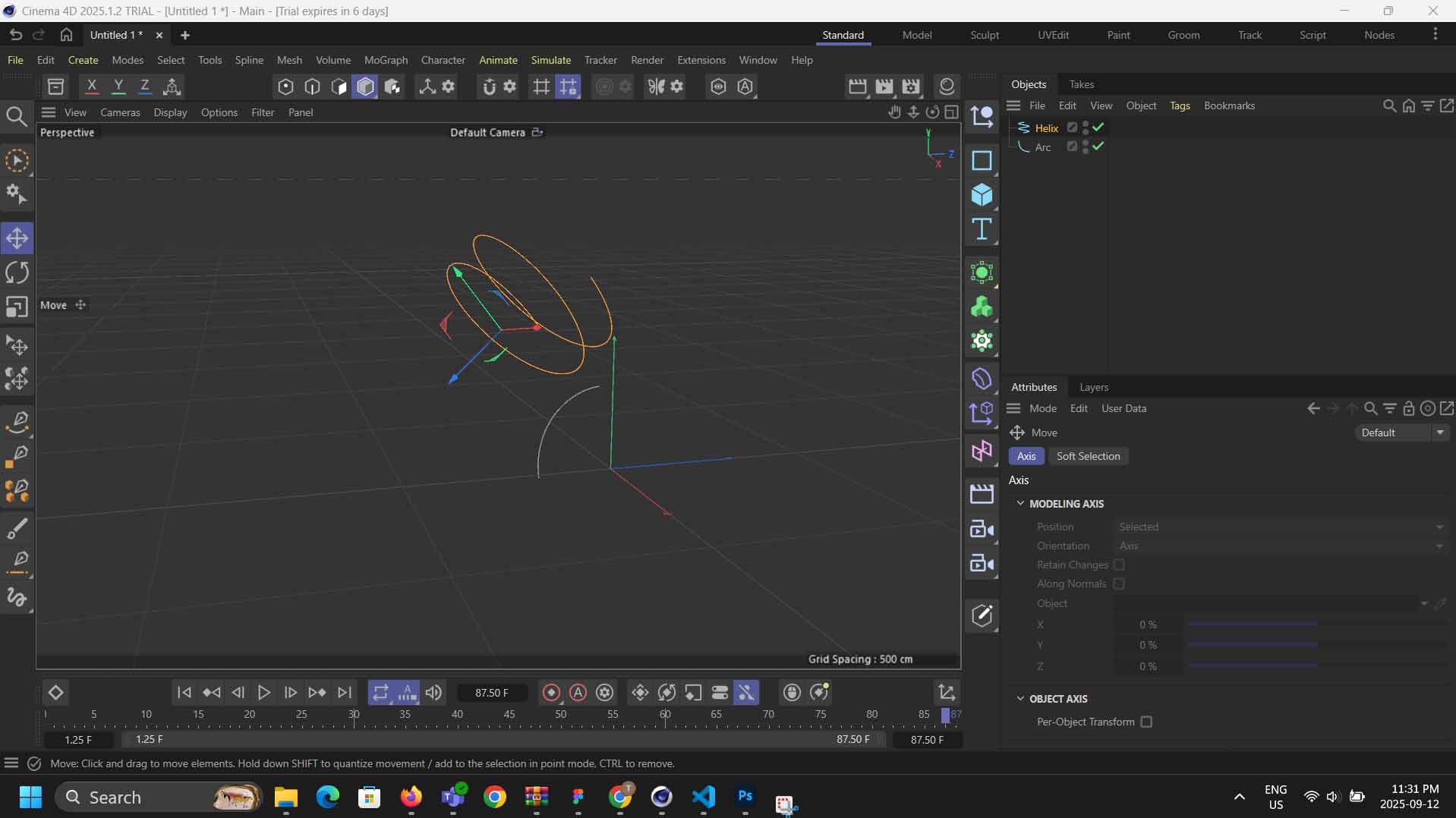 Practice lines in space
