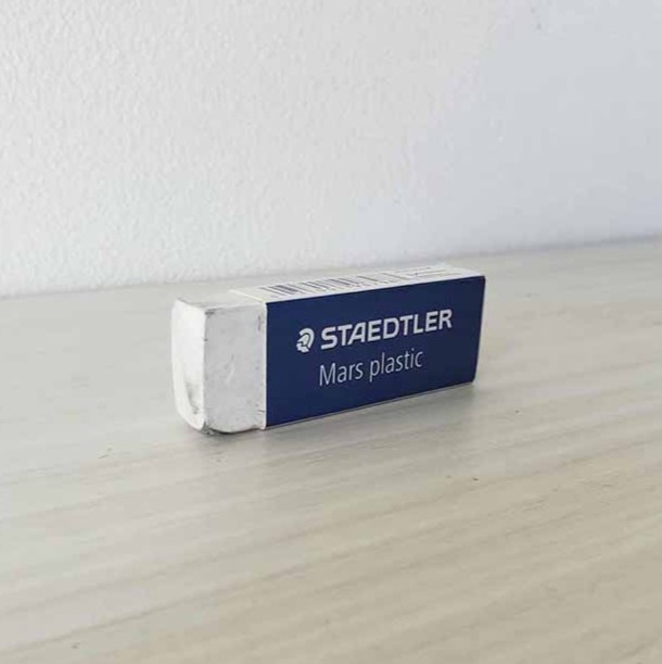 Eraser from three quarter view