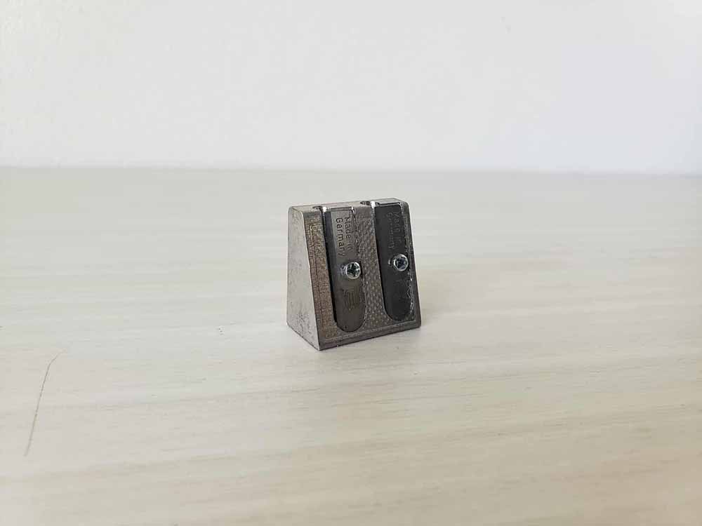 The three quarter view of my pencil sharpener